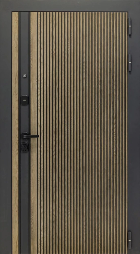 Входная дверь ДвериПРО Росна СБ-1 (лак. белое, 16мм, Беленый дуб) DPRO226358 внешняя сторона