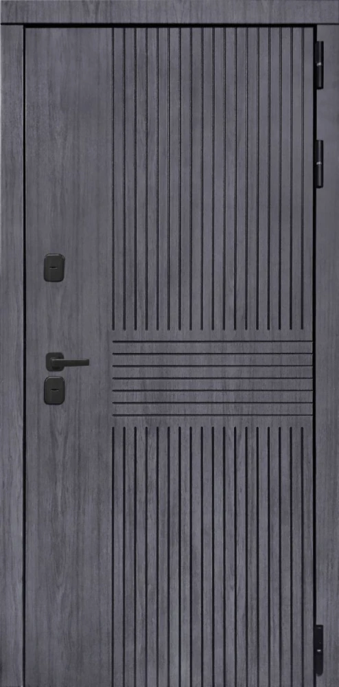 Входная дверь ДвериПРО Берген ФЛ-659 (12мм, nussbaum+черная патина винорит) DPRO200325 внешняя сторона